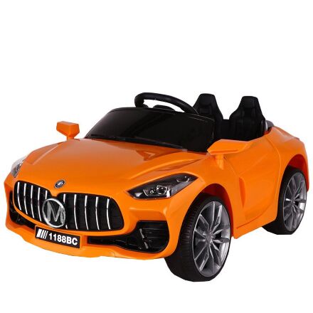 Дитячий двомісний електромобіль легкова машина T-7651 на EVA колесах з MP3 / помаранчевий