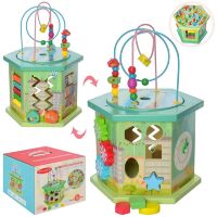 Дерев'яна іграшка Ігровий розвиваючий дерев'яний центр Бизиборд MD 2267 сортер лабіринт годинники та інше**