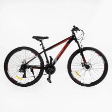 Спортивний велосипед 27.5 дюймів Corso "Genesis" GS-27499 рама 15" Saiguan 21 швидкість чорно-червоний
