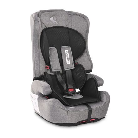 Дитяче автокрісло з БУСТЕРОМ Lorelli (Bertoni) Harmony Isofix 9-36 kg Steel Black Сіре з чорним. Isofix