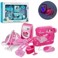 Дитячий ігровий набір Побутової техніки YH189-10A-B Пилосос Швейна машинка Пралка Прасувальна дошка**
