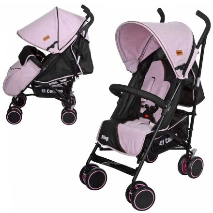 Дитяча прогулянкова коляска-тростина El Camino M 3427-8 King Рожевий