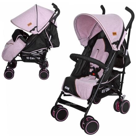 Дитяча прогулянкова коляска-тростина El Camino M 3427-8 King Рожевий