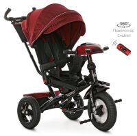 Велосипед-коляска дитячий триколісний з поворотним сидінням Turbo Trike M 4060HA-1L льон червоний **