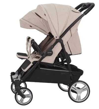 Коляска прогулочная CARRELLO Connect CRL-5502 Cotton Beige для двійні в льоні