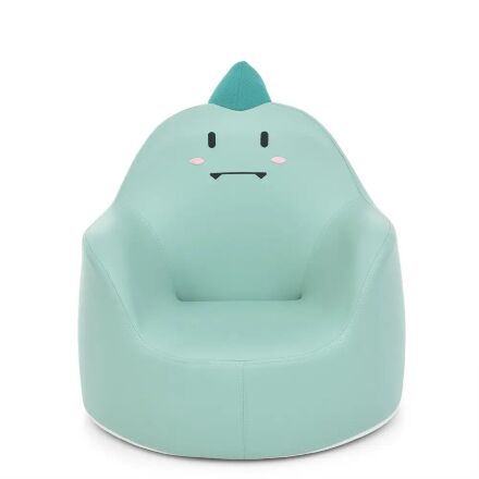 Дитяче м'яке крісло-пуфік M 5721 Dino "Динозаврик" Бірюзове меморіформ