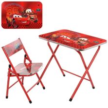 Дитячий столик зі стільчиком Bambi A19-MQ Тачки червоний складаний**