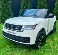 Дитячий двомісний електромобіль Джип Range Rover M 5055EBLR-1 4WD шкіряне сидіння, USB, MP3, AUX / білий