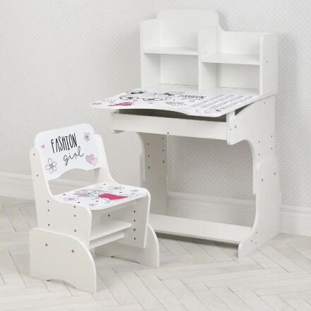 Дитяча парта растишка Bambi B 2071-20 Париж рожевий