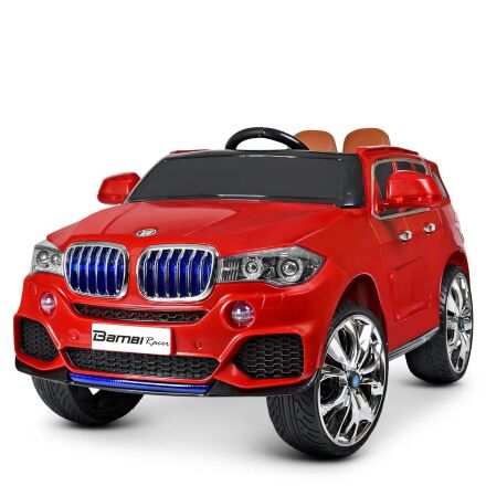 Дитячий електромобіль легкова машина Bambi M 2762(MP4)EBLRS-3 червоний автопокраска з ручкою