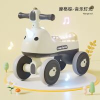Дитяча каталка толокар M 5856E-17 "Носоріг" EVA колеса, TF, музика та світло, сірий