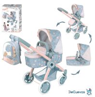 Дитячий класичний візок-трансформер для ляльок з рюкзаком DeCuevas 80580 серії Діно