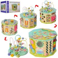 Дерев'яна іграшка Ігровий розвиваючий дерев'яний центр Бизиборд MD 2592 ксилофон лабіринт годинники та інше**