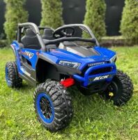 Дитячий електромобіль джип баггі M 5990EBLR-4(24V) шкіряне сидіння 4 мотора синій