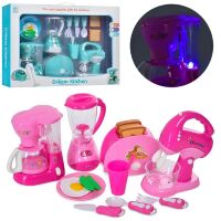Дитячий ігровий набір Побутової техніки YH189-9B-A Тостер Блендер Міксер Фен Посуд / звук і світло**