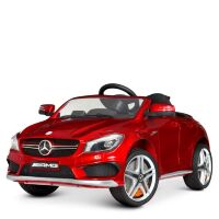 Дитячий електромобіль машина Bambi SX1538-3 Mercedes з шкіряним сидінням / на ЄВА колесах /червоний автопокраска