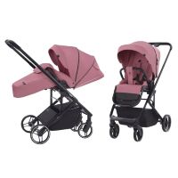 Прогулянкова дитяча коляска CARRELLO Alfa CRL-5508 Night Grey з чохлом на ніжки / темно-сіра