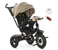 Велосипед-коляска дитячий триколісний з поворотним сидінням Turbo Trike M 4060HA-7L льон беж **