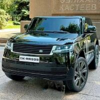Дитячий двомісний електромобіль Джип Range Rover M 5055EBLR-2 4WD шкіряне сидіння, USB, MP3, AUX / чорний