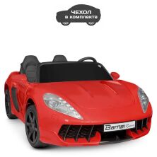 Дитячий двомісний електромобіль машина в чохлі Porsche M 4055AL-3 Без Пульта Керування / колір червоний**