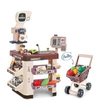 Дитячий ігровий супермаркет 668-110 магазин-каса з візком зі звуковими та світловими ефектами