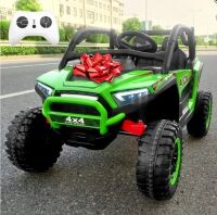 Дитячий електромобіль джип баггі M 5990EBLR-5(24V) шкіряне сидіння 4 мотора зелений