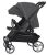 Коляска прогулочная CARRELLO Connect CRL-5502 Serious Black для двійні в льоні