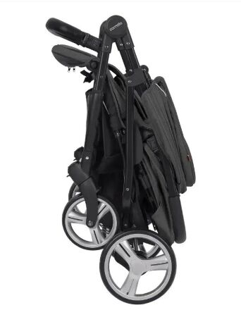 Коляска прогулочная CARRELLO Connect CRL-5502 Serious Black для двійні в льоні