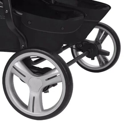 Коляска прогулочная CARRELLO Connect CRL-5502 Serious Black для двійні в льоні