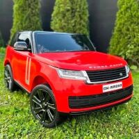 Дитячий двомісний електромобіль Джип Range Rover M 5055EBLR-3 4WD шкіряне сидіння, USB, MP3, AUX / червоний
