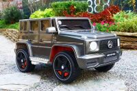 Дитячий двомісний електромобіль M 5880EBLRS-11(24V) Мерседес на 4 мотори, шкіряне сидіння, USB,MP3,LED, сірий фарбування