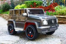 Дитячий двомісний електромобіль M 5880EBLRS-11(24V) Мерседес на 4 мотори, шкіряне сидіння, USB,MP3,LED, сірий фарбування