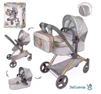 Дитячий класичний візок-трансформер для ляльки з сумкою DeCuevas 81777 серії Сіті