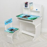 Дитяча парта регульована шкільна зі стільцем 904-107 Пірати**