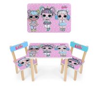 Дитячий стіл з двома стільчиками Bambi 501-82 ЛОЛ **