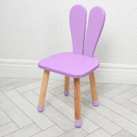 Дитячий стільчик для дівчинки Bambi 04-2VIOLET "Зайчик" дерев'яний (МДФ) / колір фіолетовий**