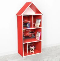 Будиночок-стелаж-полку дитяча для іграшок і книг H 2020-18-2 Машина червоний**
