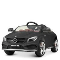Дитячий електромобіль машина Bambi SX1538-2 Mercedes з шкіряним сидінням / на ЄВА колесах / чорний матовий**