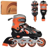 Дитячі розсувні ролики PROFI A4146-M-OR алюмінієва рама/розмір 35-38 устілка 21.3 cм/помаранчеві