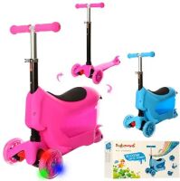 Дитячий самокат-беговел зі світними колесами і шухлядкою JR 3-022 *** Дитячий самокат-беговел зі світними колесами і шухлядкою JR 3-022 ***