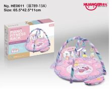 Килимок для немовляти з музичною панеллю дугою HE 0611, рожевий