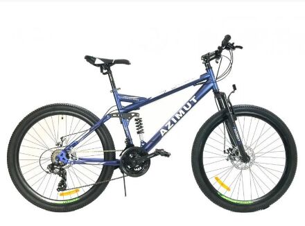 Спортивний гірський двопідвісний велосипед Azimut RACE 27.5" GFRD Синій