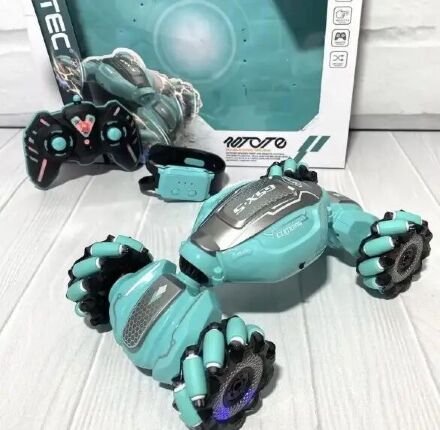 Дитяча машинка на радіокеруванні XB 1101 з підсвіткою і сенсорним керуванням Аквамарин