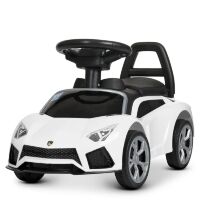 Машина каталка толокар BAMBI M 4315L-1 музика світло шкіряне сидіння біла**