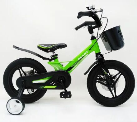 Дитячий двоколісний велосипед MARS-2 Evolution колеса 14 дюймів магнезиевая рама зелений