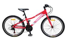 Алюмінієвий спортивний підлітковий велосипед двоколісний LIKE2BIKE A212404 Viva колеса 24д червоно-малиновий