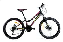 Гірський велосипед AZIMUT Pixel 26 дюймів GFRD / рама 14" / сіро-червоний