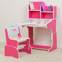 Дитяча парта зі стільчиком растишка Bambi W 2071-95-4(UA) Єдиноріг малинова**