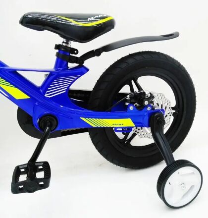 Дитячий двоколісний велосипед MARS-2 Evolution колеса 14 дюймів магнезиевая рама синій