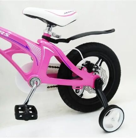 Велосипед дитячий двоколісний MARS-14 спиці дискові гальма колеса 14 дюймів рожевий